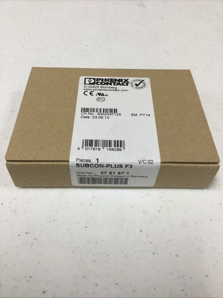 NEW, PHOENIX CONTACT 27 61 87 1 / 2761871 SUBCON-PLUS F3 D-SUB CONNECTOR - Image 1 of 4