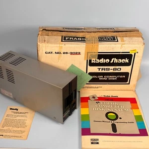 VINTAGE RADIO SHACK TRS80 TANDY COLOR COMPUTER MINI DISK ORIGINAL BOX UNTESTED - Picture 1 of 14