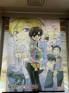 Ouran High School Host Club Fabric Wall Scroll - Sitting Haruhi 43" x 31" - Picture 1 of 4
