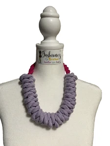 Handmade Fabric Necklace perfect for all occasions best christmas gift - Picture 1 of 11