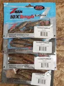 4x Z-Man Scented PaddlerZ 4 INCH Soft Body Paddle Tail Swimbait Lure HOUDINI - Picture 1 of 2