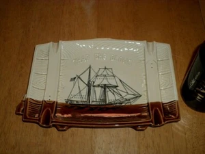 [ USA TALL SHIP ] "THAR SHE BLOWS", [3-D] CERAMIC ASHTRAY, VINTAGE 1960's yrs - Picture 1 of 12