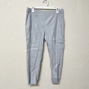 NWT J Jill Womens Linen Stretch Pull On Pants Size MP Gray Crop Comfort - Picture 1 of 5