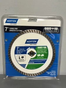 NORTON 50509-038 7" TURBO RIM SMOOTH CUTTING DIAMOND EDGE SAW BLADE (J27002404) - Picture 1 of 2