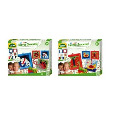 LENA "My First Erstes Sticken" Spiele Basteln Kinder Bastelset