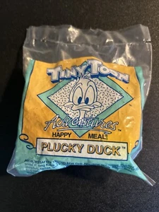 1992 McDonald's Tiny Toons Plucky Duck Happy Meal Toy - Sealed Vintage - Picture 1 of 2