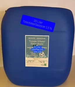 35 Liter 2,5% ige TotesMeer Salz Sole Soletherapie Salzkammer Pferde Inhalation - Bild 1 von 1