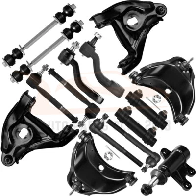 15pc Front Control Arms Tie Rods Pitman Idler Arm Kit For 95-1999 GMC Yukon 2WD - Image 1 of 4