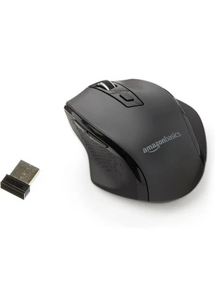 Amazon Basics Computer Mouse Wireless, 2.4 GHz  Same Day Shipping New &Seald - Image 1 of 2