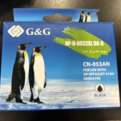 Cartucho de tinta negro G&G NP H 0932XL BK D CN-053AN nuevo reemplaza HP 6100/6600/6700 Foto 1 de 4