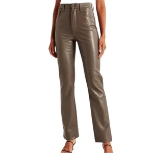 Abercrombie & Fitch The 90s Straight Ultra High Rise Vegan Leather Pants Size 27 - Bild 1 von 6