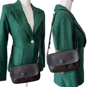 Borsa a tracolla Longchamp vintage convertibile borsa a tracolla pelle marrone argento - Foto 1 di 9