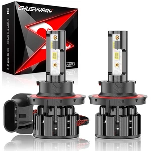 H13 9008 200W LED Headlight Bulb Kit Hi/Low Beam For Jeep Wrangler JK 2007-2018 - Picture 1 of 11