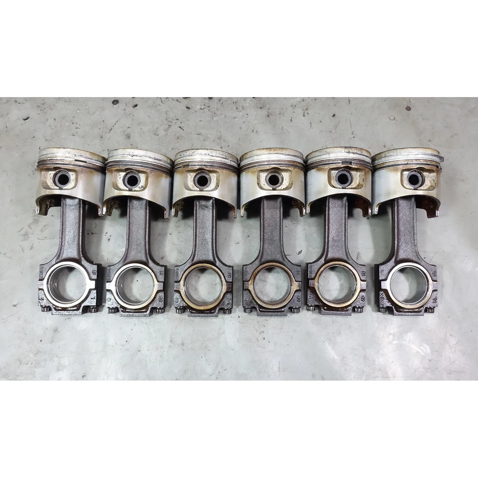 1982-1987 BMW M20 ETA E30 325e 528e Piston 130mm Connecting Rod Set of 6 OEM - Image 1 of 4