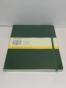 Moleskine Notebook, Large Squared Green Soft Cover 7.5" x 9.75" 192pgs NEW - Imagen 1 de 10