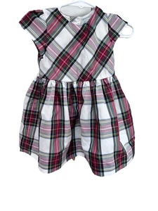Vestido Ralph Lauren Tartán Cuadros Manga Corta Niñas Talla 6-9 Meses Vacaciones Tafetán - Imagen 1 de 8
