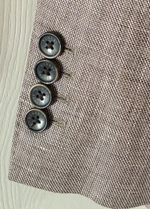 ROBERT TALBOTT 100% Linen Blazer Men's L Brown & Tan Surgeon's Cuffs Dual Vents - Picture 1 of 11