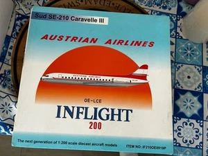 1/200 InFlight/ Austrian Airlines Sud SE-210 Caravelle III/ Reg# OE-LCE - Picture 1 of 3
