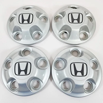👀 Juego de tapas centrales plateadas para rueda de acero de 16" Honda Pilot # 63848 2003-2005/4 ✅ Foto 1 de 4
