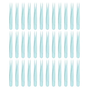 30 Pack Plastic Tweezers for Crafts, 3.1" Pointed Tweezers Bulk(Blue) - Picture 1 of 6