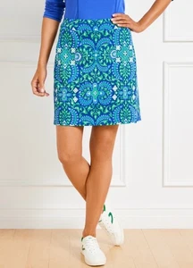 Talbots Damen Everday Stretch Skort Royal-Medaillon Taschen Neu mit Etikett - Bild 1 von 11