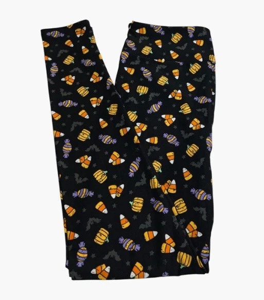 Leggings LuLaRoe OS Talla Única Divertidos NEGRO NARANJA Estrellas BAT Halloween Calabaza Caramelo Foto 1 de 4