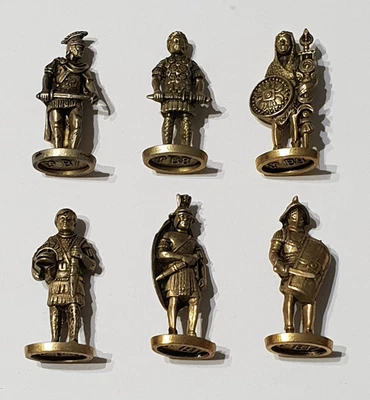 ü ei metallfiguren Ferrero Kinder Metal Serie completa 6 Romani 35mm ottone - Bild 1 von 2