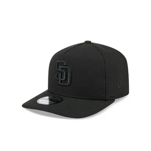 New Era San Diego Padres Black On Black 9Fifty A-Frame Snapback Hat Men's Cap - Picture 1 of 6