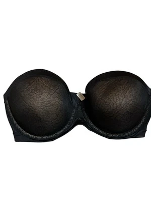 Ambrielle Sujetador de encaje sin tirantes negro 38DDD Foto 1 de 3