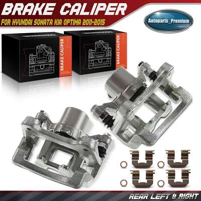 Par de pinzas de freno traseras con soporte para Hyundai Sonata Kia Optima 2,4 L 2011-2015 Foto 1 de 4