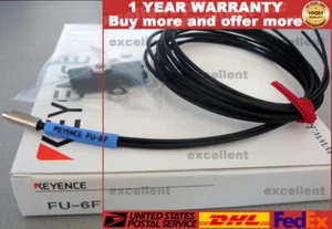 Keyence FU-6F Fiber Optic Sensor FU6F Fiber Amplifier Sensor Cable US Free TAX - Picture 1 of 1