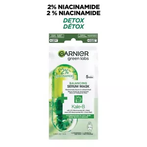 Garnier Green Labs Balancing Serum Mask with 2% Niacinamide & Kale-B, 14ml - Picture 1 of 7