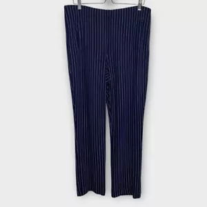 Chico's So Slimming Juliet Pinstriped Straight-Leg Pants Sz 14R Style# 570242921 - Picture 1 of 8