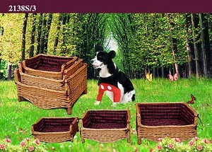 Padded Dog Bed Cat Bed Pet Bed with Cushion Extra Pillow Pet Basket Small L27.5" - Picture 1 of 5