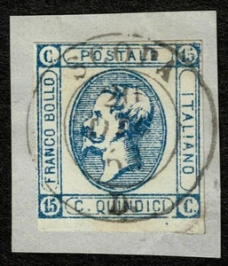Italy 1863 SG7 15c Blue SCOPA CDS Fine Used - Picture 1 of 1
