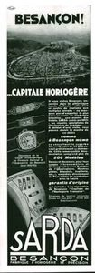 Publicité ancienne bijoux Sarda Besançon 1933 issue de magazine - Picture 1 of 1