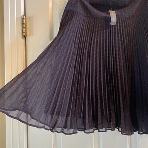 NWT- The Limited Skirt Size XS Pleated Navy with Red Polka Dot, Romantic Flouncy - Picture 1 of 8