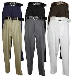 Boys Dress Pants 2525- Flat Front Slacks New With Belt Many Colors Sizes 4 to 20 - Picture 1 of 8