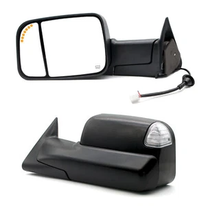 Upgraded Tow Mirrors For 1998-2001 Dodge Ram 1500 Power Heated LED Signal Light - Picture 1 of 11
