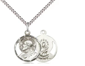 Sacred Heart of Jesus Scapular Medal 18" Necklace Pendant NEW Boxed Bliss - Picture 1 of 2