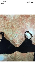 Black And METALLIC SILVER Multi Way/ STRAPLESS PADDED Push Up Bra SIZE 36B - Picture 1 of 12