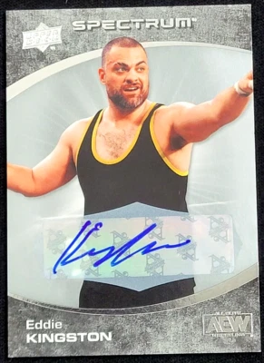 2021 UPPER DECK AEW SPECTRUM  EDDIE KINGSTON AUTO AUTOGRAPH ALL ELITE WRESTLING - Image 1 of 2