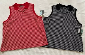 NWT MARSH LANDING II Womens Sleeveless Polo Shirts Size 3X Plus Size Golf Shirts - Picture 1 of 4