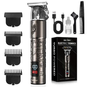 Mens Professional Hair Clippers Trimmer Machine Cordless Beard Electric Shaver - Picture 1 of 12