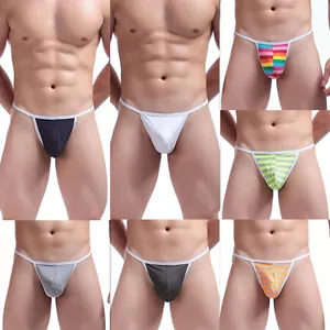 Herren T Back Etui T-Strings G-String Slips Unterwäsche Gay Bikini Unterhose Regenbogen - Bild 1 von 10