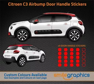 Adesivi decalcomanie maniglia porta airbump Citroen C3 - altri colori disponibili - Foto 1 di 2