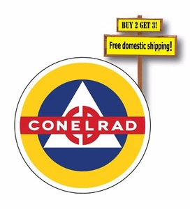 CONELRAD 5" decal Control of Electromagnetic Radiation Civil Alert BioHazard p43 - Picture 1 of 1