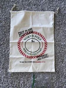 Christmas Drawstring Bag North Pole Special Delivery 19 X 26 - Picture 1 of 2