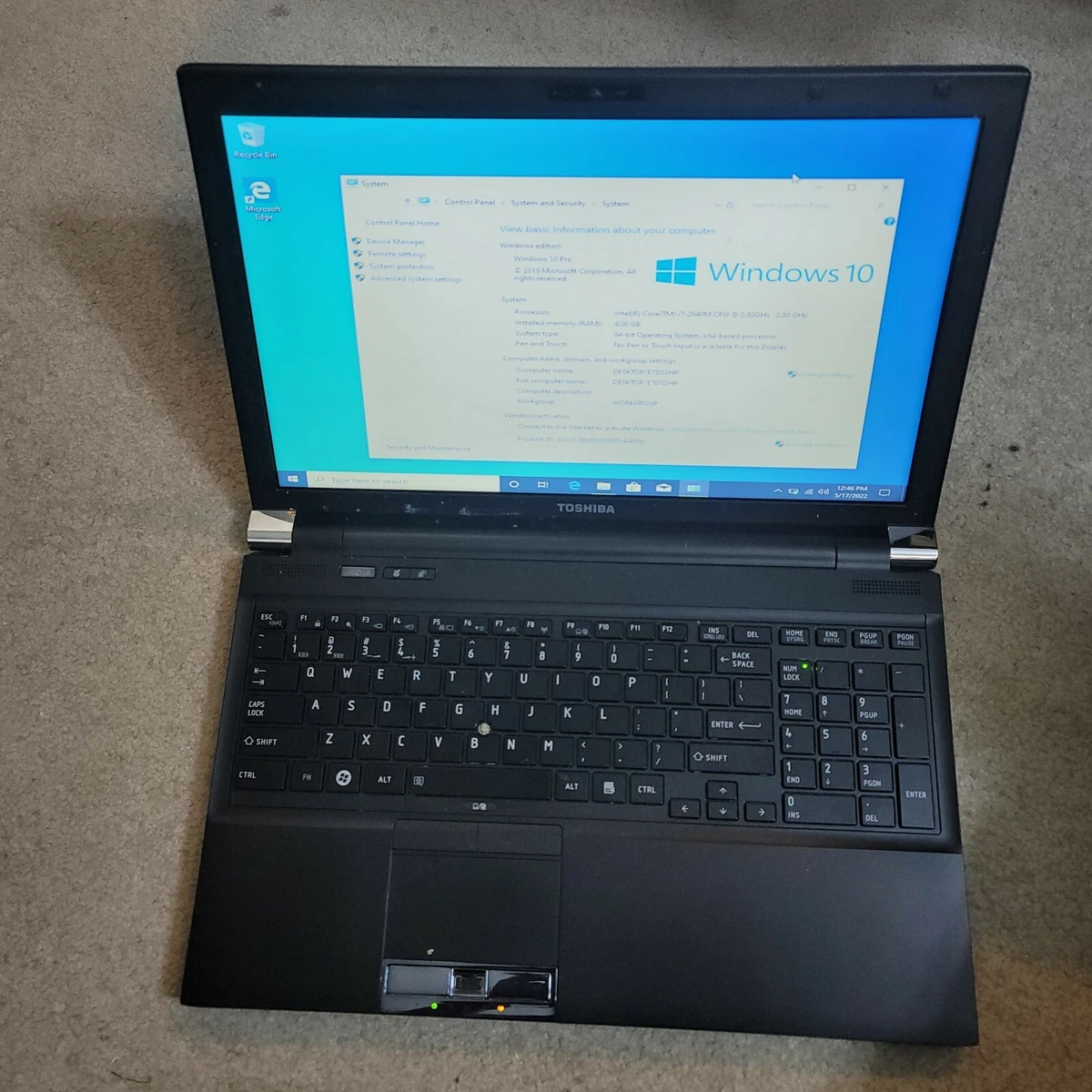 Toshiba Intel Core i7 2nd Gen. PC Laptops & Netbooks for sale | eBay