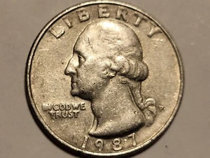 1987 P Quarter   DIE ERROR . - Picture 1 of 2